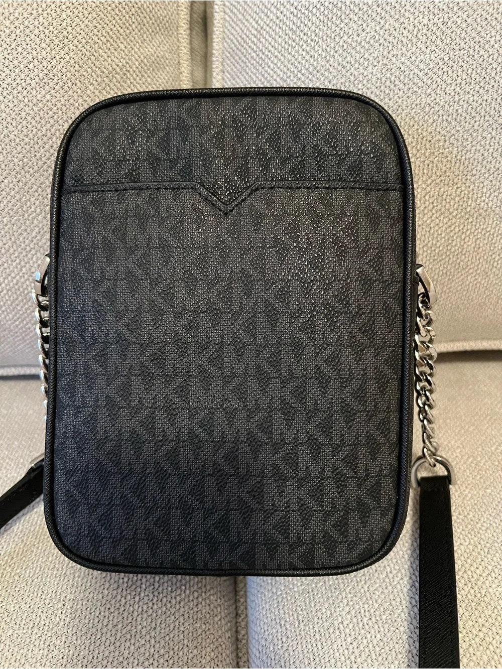 Michael Kors Charcoal/Black MK Signature Crossbody